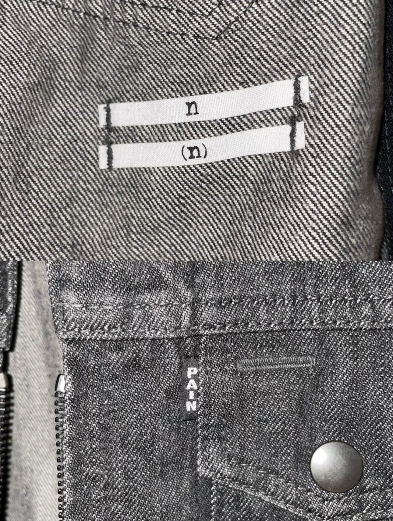 Number (N)ine Number (N)ine PAIN tag phonetic symbol denim jacket Size US M / EU 48-50 / 2 - 6 Thumbnail