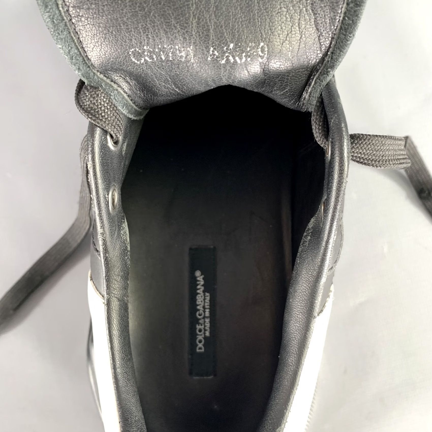 Dolce & Gabbana DOLCE & GABBANA Leather Sneakers Size 10 Black White Size US 10 / EU 43 - 7 Thumbnail