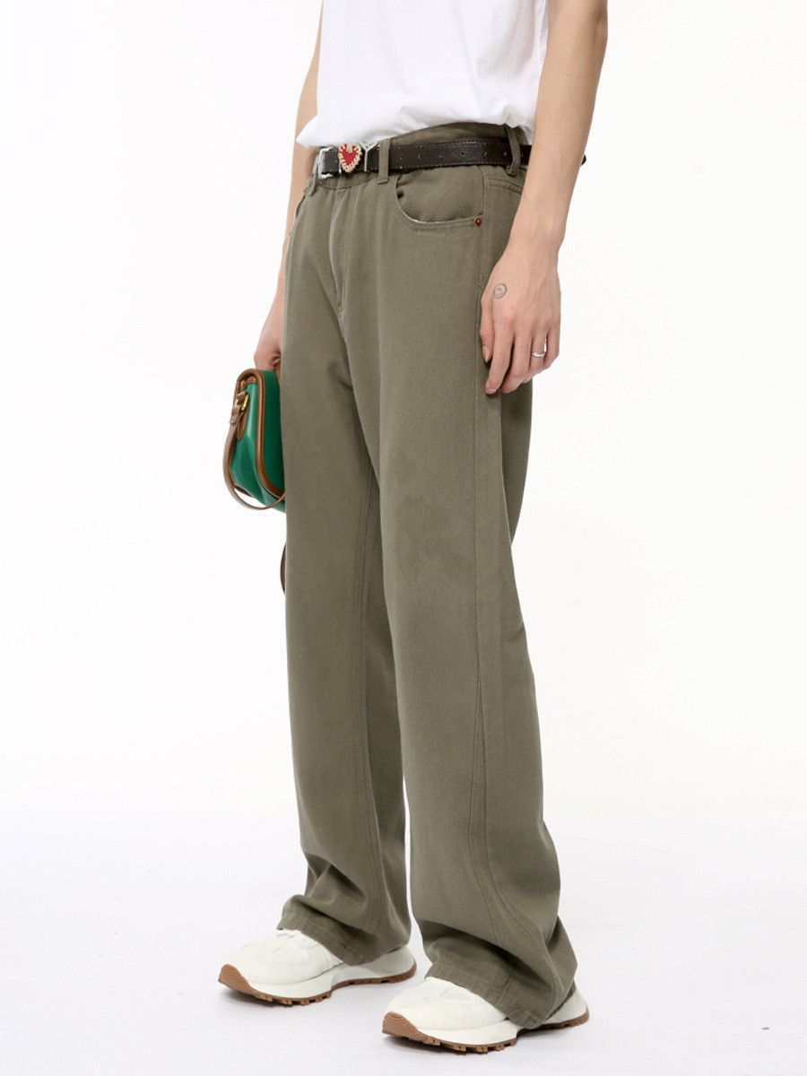 Japanese Brand Retro loose solid color micro flared jeans Size US 32 / EU 48 - 4 Thumbnail