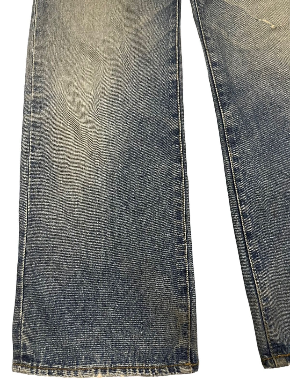 Hanes Vintage 90s Hanes Blue Wash Distress Baggy Jeans Size US 31 - 5 Thumbnail