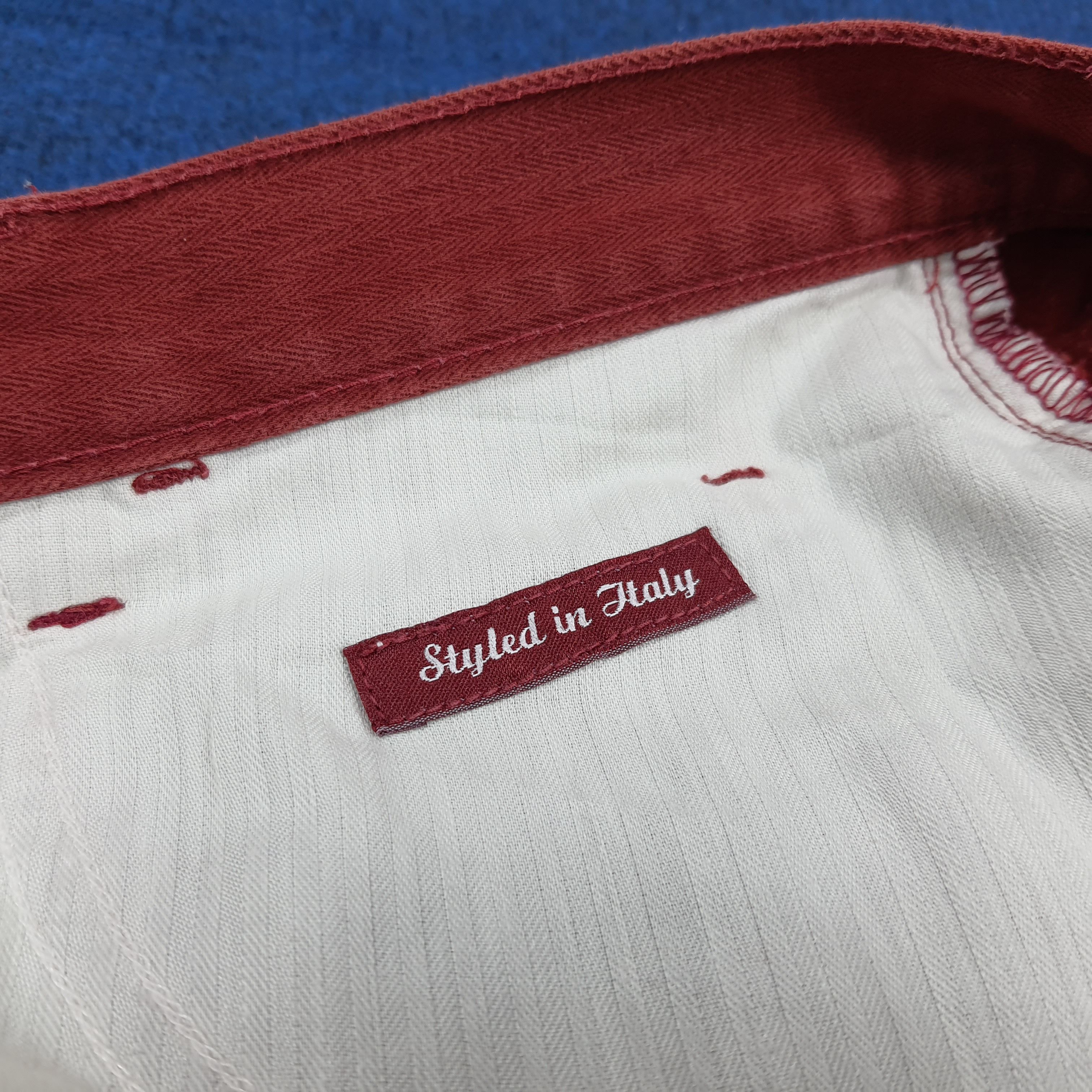 Fila Rare Vintage FERRARI x FILA Red Denim Pants Italy C297N8 Size US 31 - 11 Thumbnail