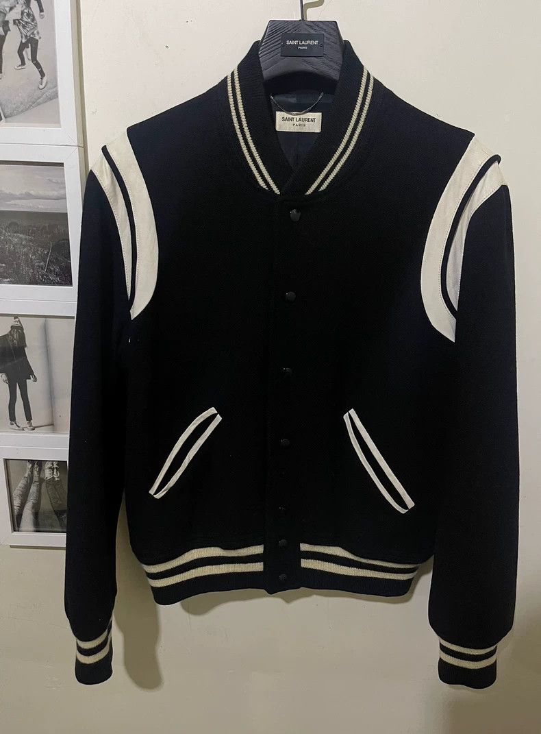 Saint Laurent Paris saint Laurent paris13fw authentic black and white wool for Size US L / EU 52-54 / 3 - 1 Thumbnail