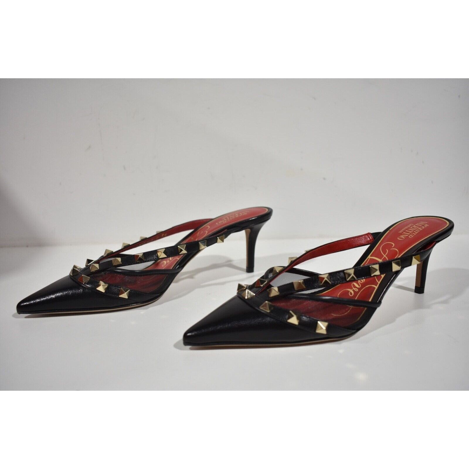 Valentino Rockstud Mule Classic Pointed Backless Sandal Heel Pump 36 Size US 6 / IT 36 - 8 Thumbnail