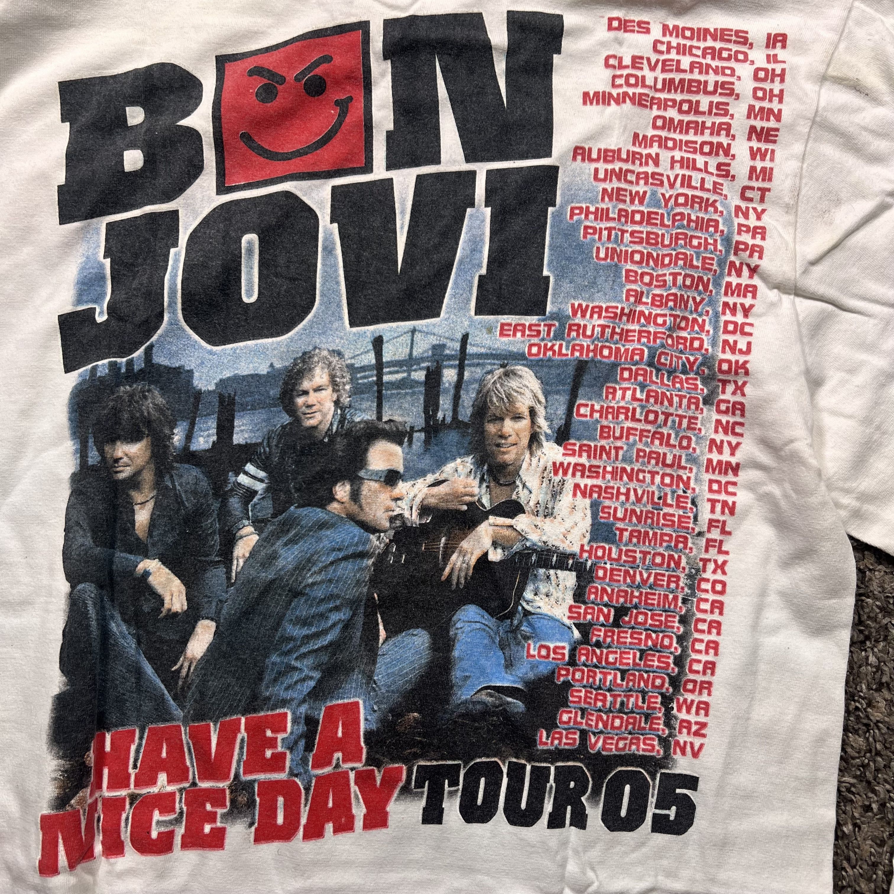 Band Tees × Bon Jovi × Cherokee 2005 Bon Jovi "Have A Nice Day" Tour Band T Shirt Size US L / EU 52-54 / 3 - 8 Thumbnail