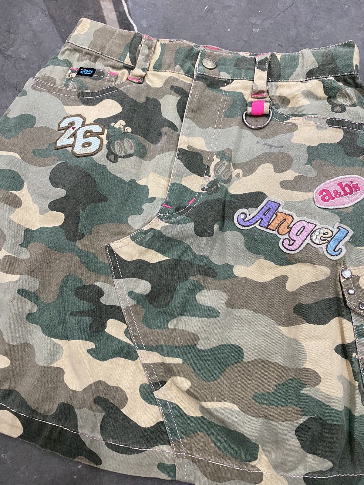 Angel Blue × Hysteric Glamour × Japanese Brand Angle Blue Logo Camo Mini Skirt Size 24" / US 00 / IT 34 - 2 Thumbnail