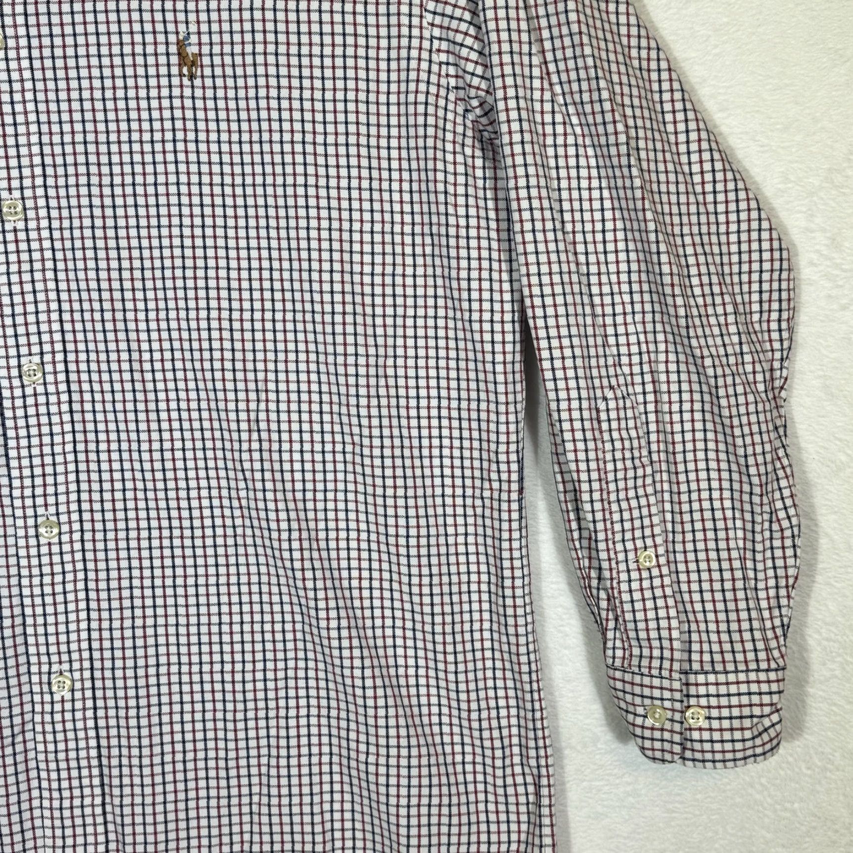 Ralph Lauren Ralph Lauren Yarmouth Shirt Mens 16.5 35 Red Blue Check Button-Down Long Sleeve Shirt Size US L / EU 52-54 / 3 - 6 Thumbnail