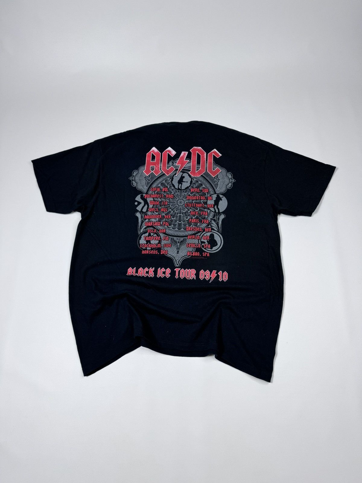 Band Tees AC/DC Black Ice Tour 2009-2010 T-Shirt merchandise Size US XL / EU 56 / 4 - 5 Thumbnail