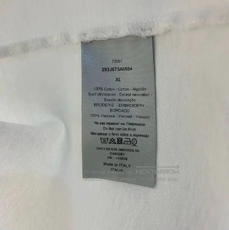 Dior Dior Men's White Cotton Graphic T-Shirt . Size US XL / EU 56 / 4 - 4 Thumbnail
