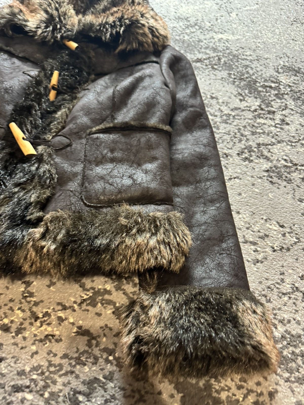 If Six Was Nine × Japanese Brand × Vintage Vintage y2k Asymmetrical G.O.A Style Fur Bomber Jacket Size US S / EU 44-46 / 1 - 8 Thumbnail