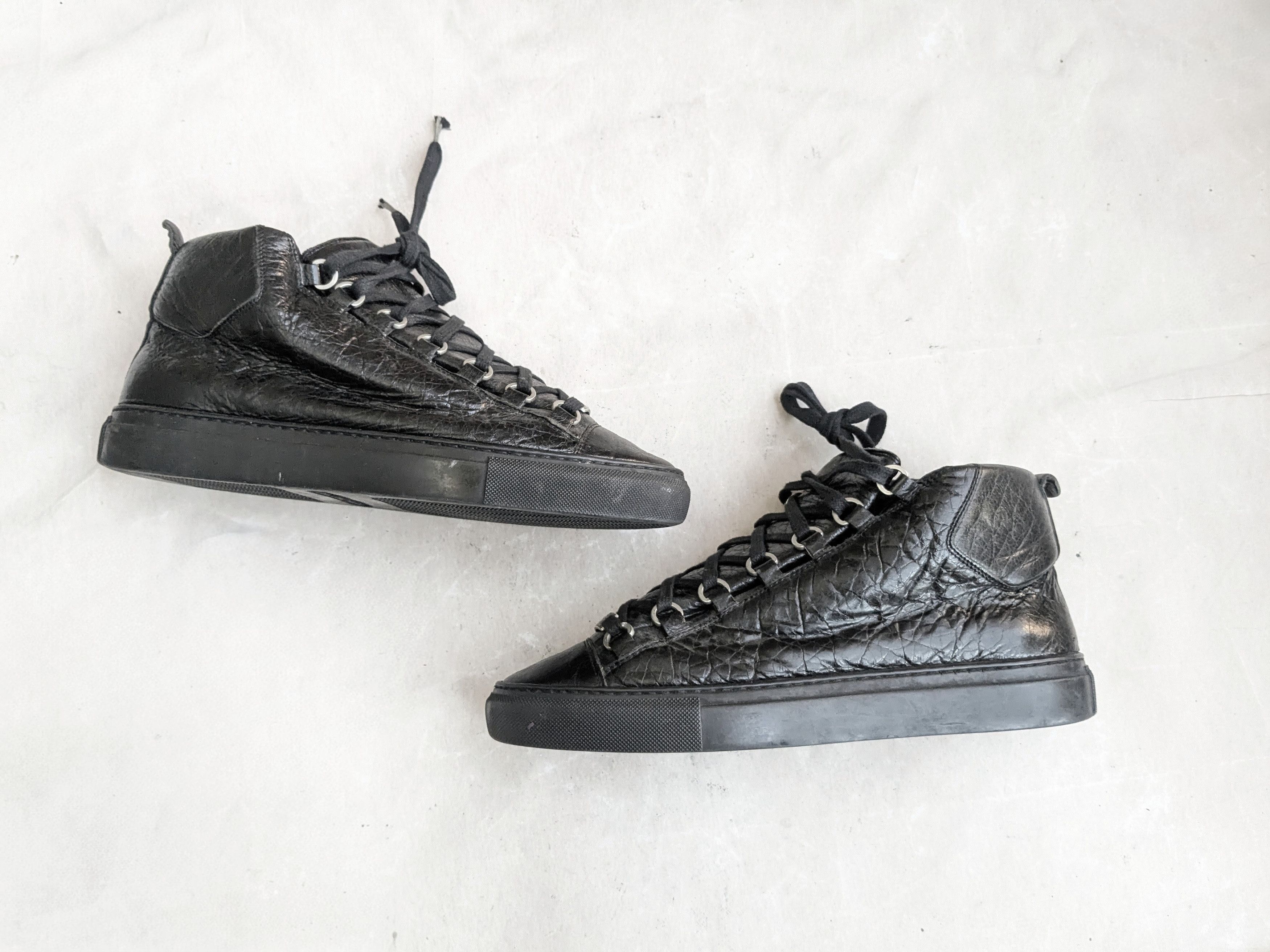 Balenciaga Balenciaga Arena Black 8 High Tops Leather Size US 8 / EU 41 - 1 Thumbnail