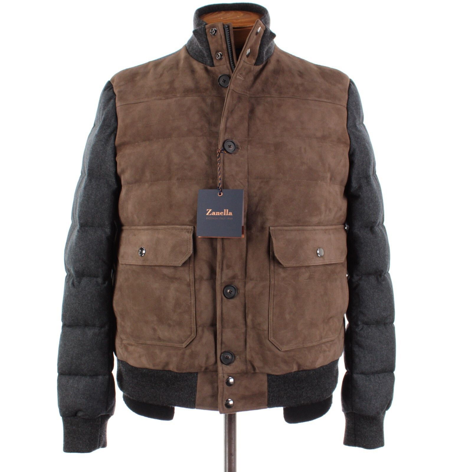 Zanella Zanella Jacket Size M US In Brown Wool & Suede Size US M / EU 48-50 / 2 - 1 Thumbnail