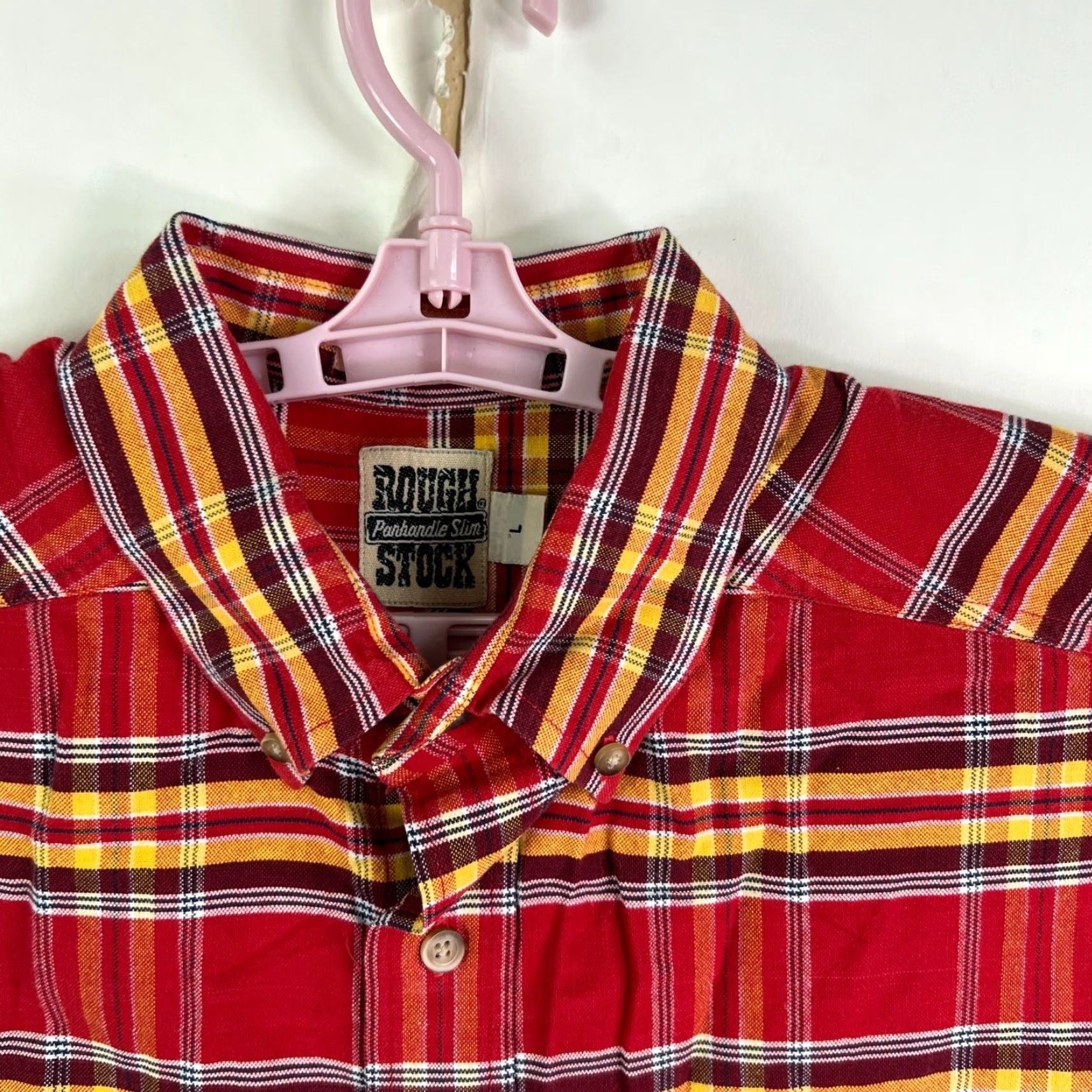 Vintage VINTAGE Panhandle Slim Rough Stock Plaid Button-Down Shirt Mens L Red Short Sleeve 50s 60s Western Mens Size US L / EU 52-54 / 3 - 4 Thumbnail