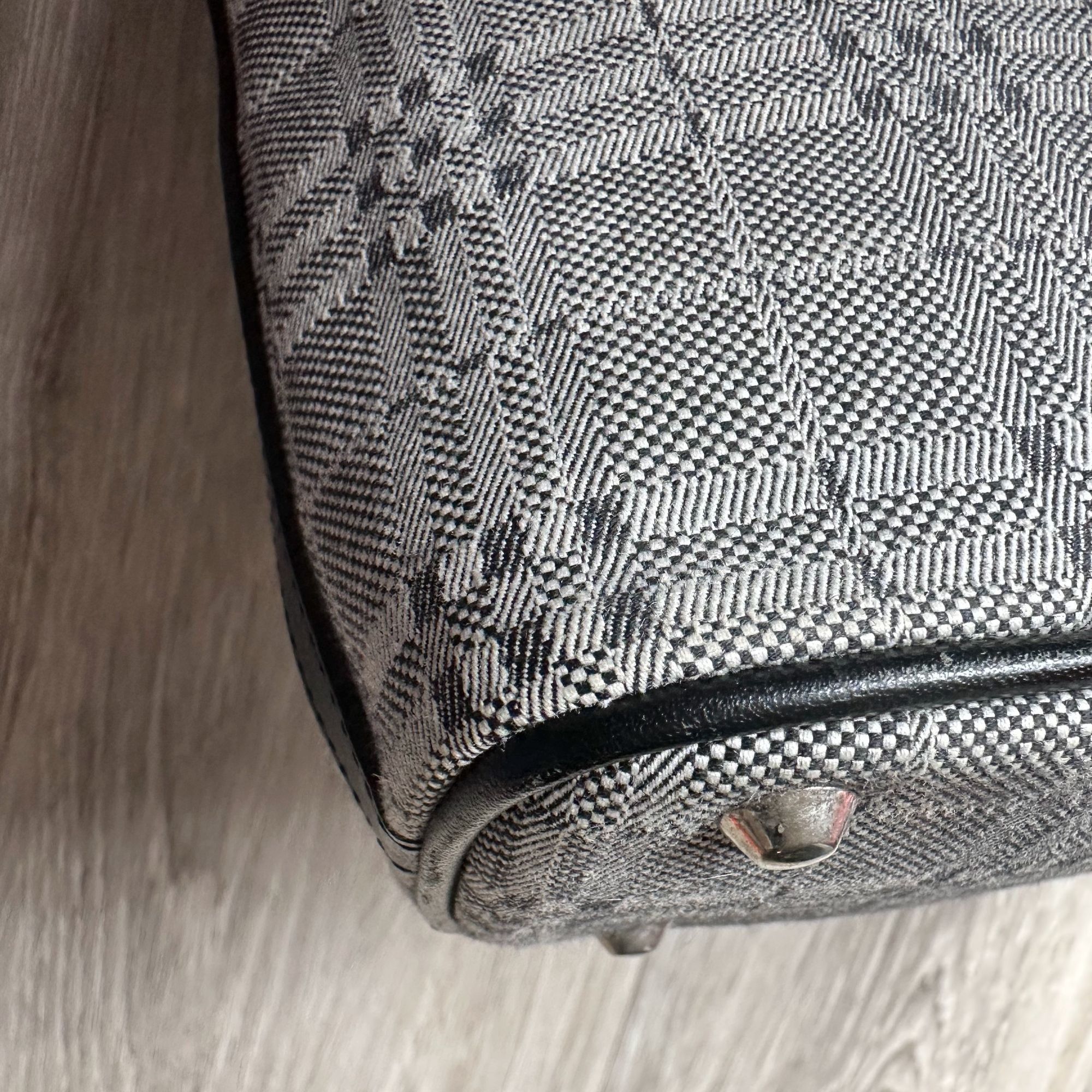 Burberry Burberry Gray Nova Check Satchel/ Tote with Black Leather B Size ONE SIZE - 14 Thumbnail