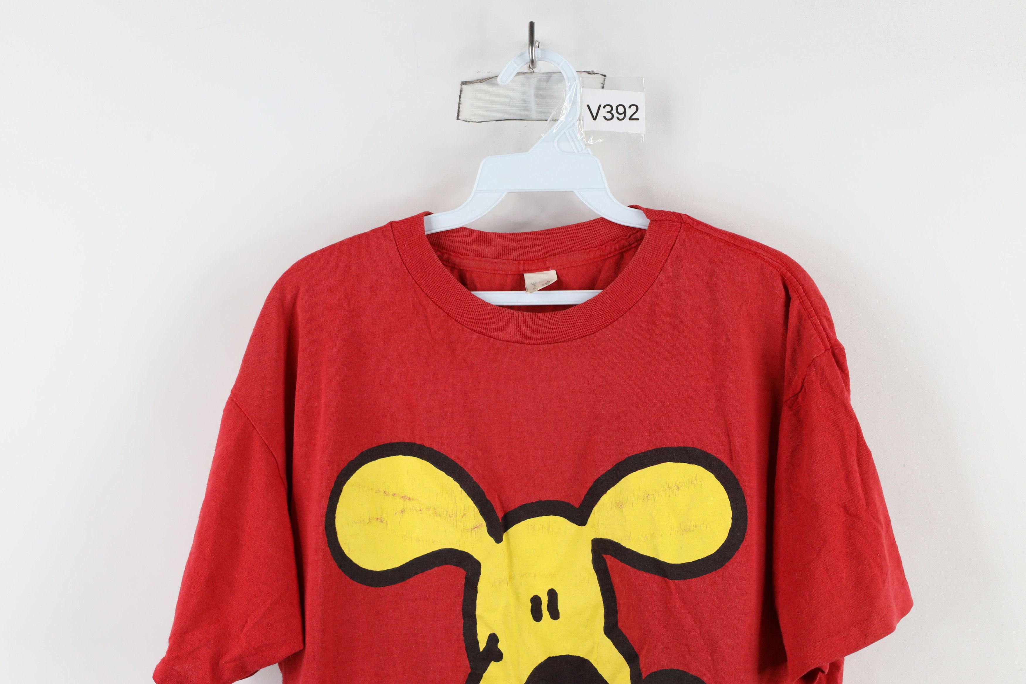 Vintage Vintage 90s Streetwear Dog Stocking Night Sleep T-Shirt USA Size ONE SIZE - 2 Thumbnail