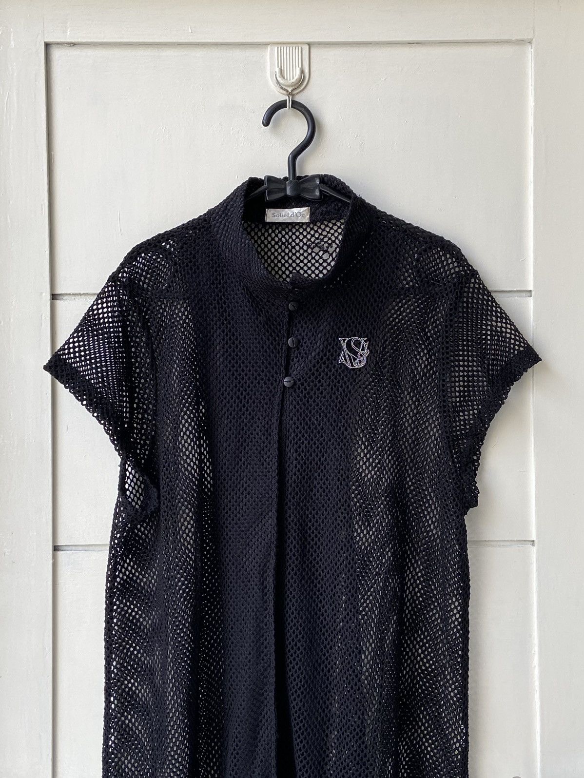 Designer × Japanese Brand SOLIEL D’OR Black Mesh T-shirt Size US M / EU 48-50 / 2 - 9 Thumbnail
