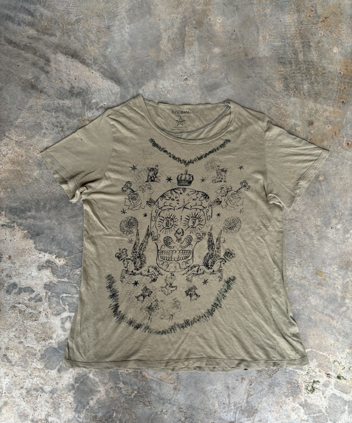 If Six Was Nine × Japanese Brand Y2k Bang Bang Jeans Skull Ifsix Punk Style Tshirt Size US XL / EU 56 / 4 - 1 Thumbnail