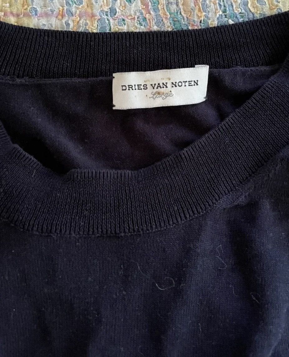 Dries Van Noten Dries Van Noten Navy Crewneck Pullover Size S / US 4 / IT 40 - 6 Thumbnail