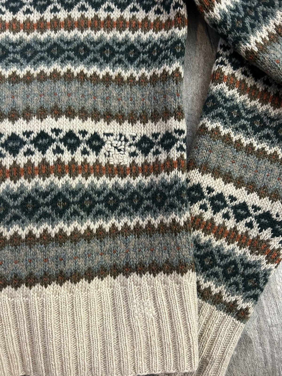 RRL Ralph Lauren Mended Wool HandKnit Sweater SZ S Size US S / EU 44-46 / 1 - 6 Thumbnail
