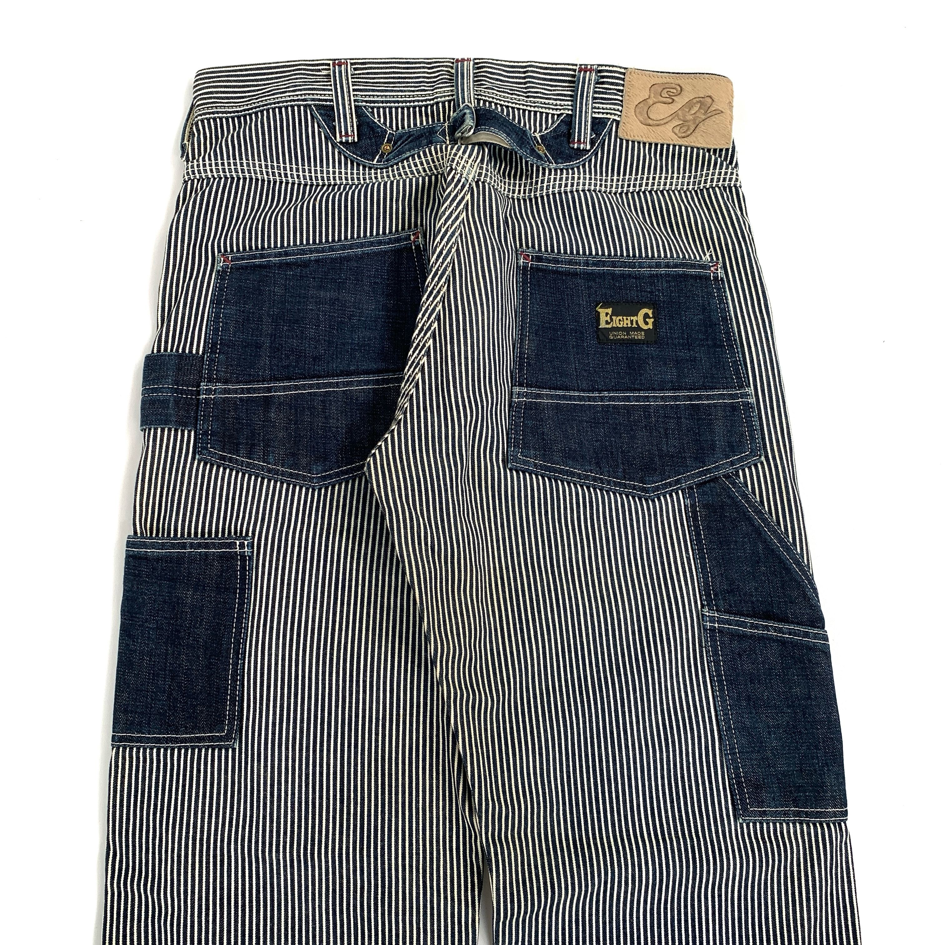 EIGHT-G Vintage Eight-G Hickory Carpenter Double Knee Pants Size US 31 - 11 Thumbnail