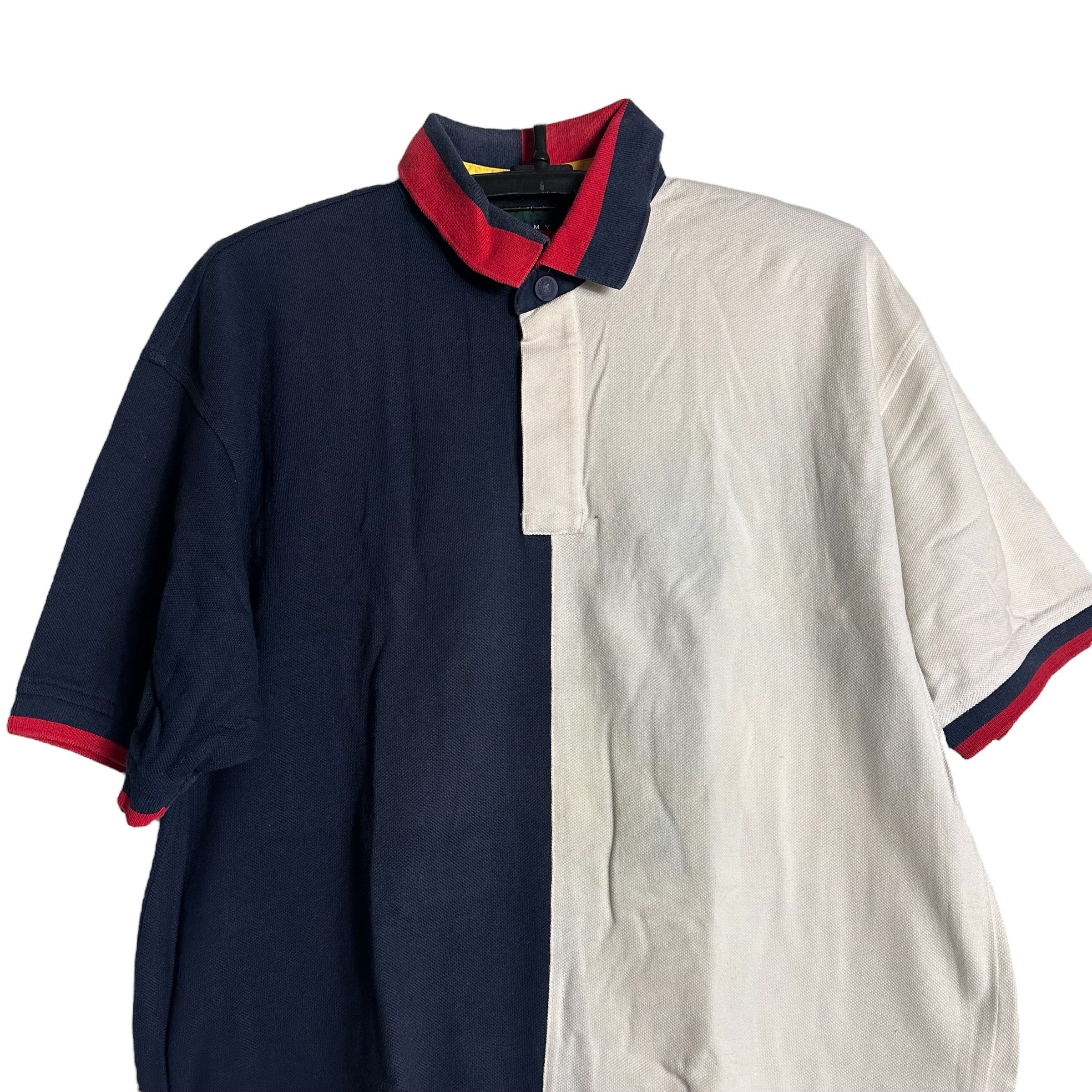 Tommy Hilfiger 🔥RARE🔥Vintage Tommy Hilfiger Spell Out Polo Shirt Size US L / EU 52-54 / 3 - 4 Thumbnail