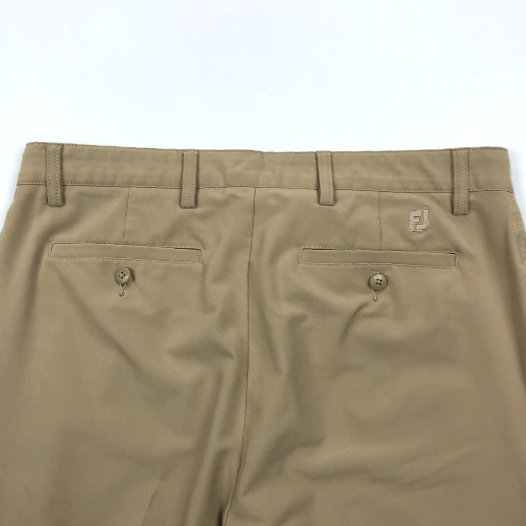 Footjoy FootJoy Men’s Khaki Tan Flat Front Performance Golf Pants 35x30 Stretch Chinos Size US 35 - 4 Thumbnail