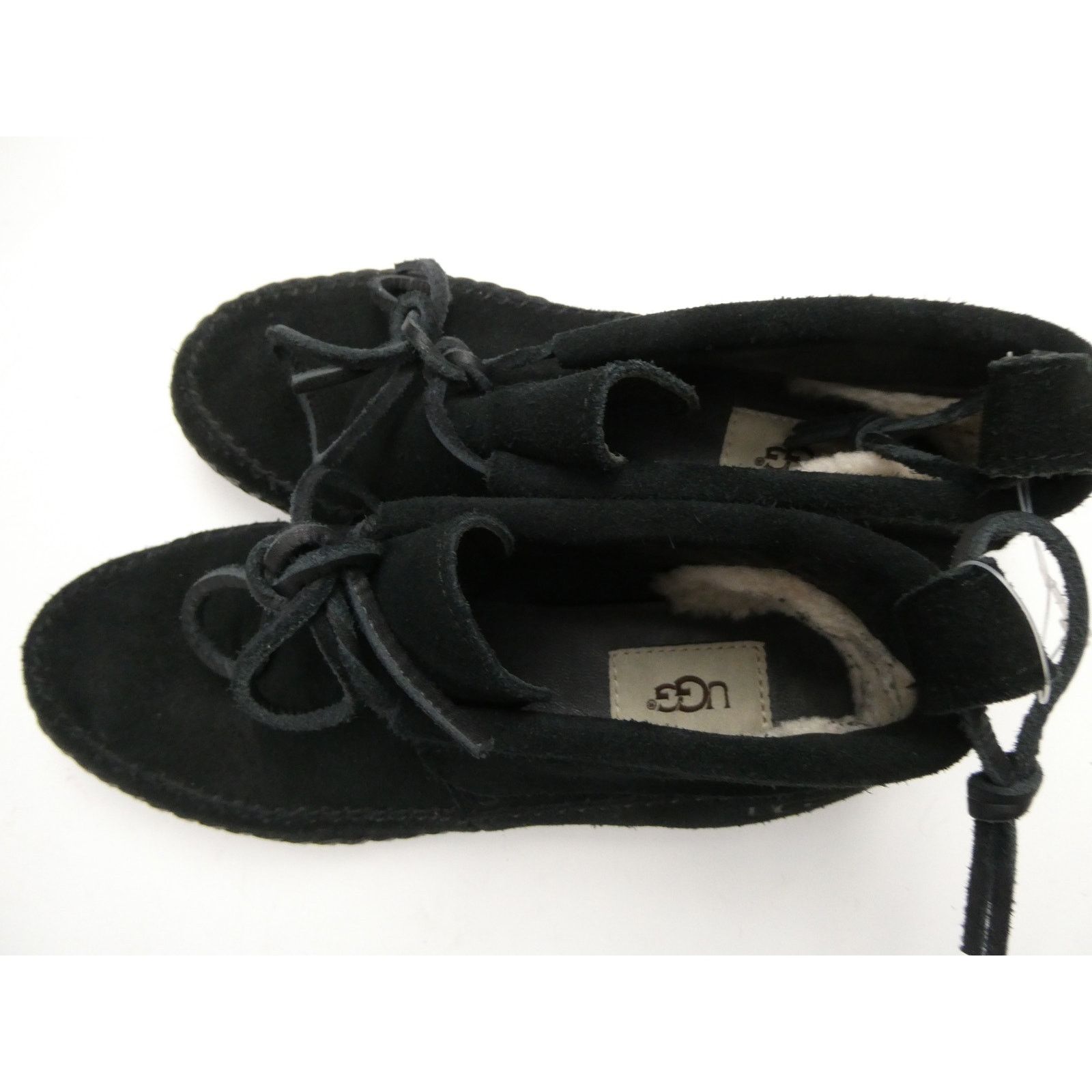 Ugg UGG Woodlyn Moc Black Suede Shoes Boots 1094814, size: 6 Size US 6 / IT 36 - 4 Thumbnail