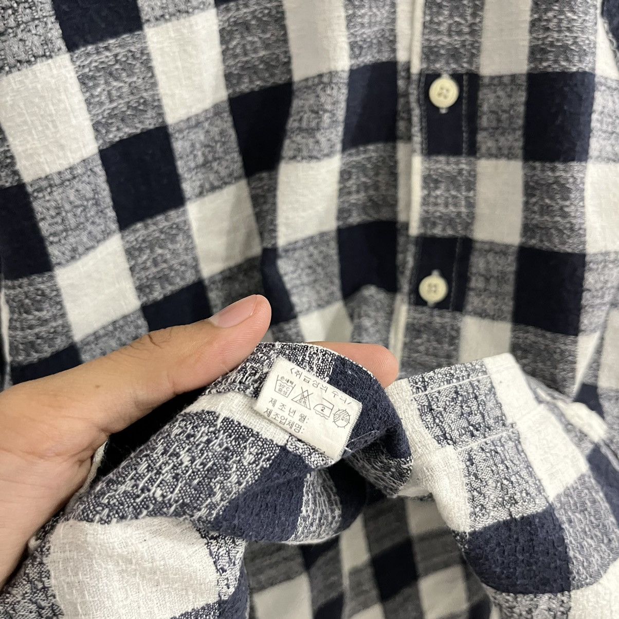 Japanese Brand Bee - Check Longslevee Shirt Size US L / EU 52-54 / 3 - 7 Thumbnail