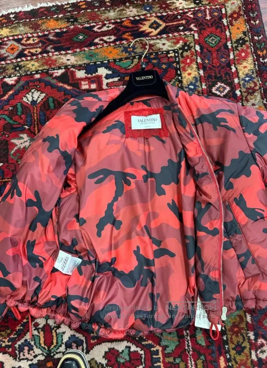 Valentino Valentino Red Black Camo Down Jacket. Size S / US 4 / IT 40 - 4 Thumbnail