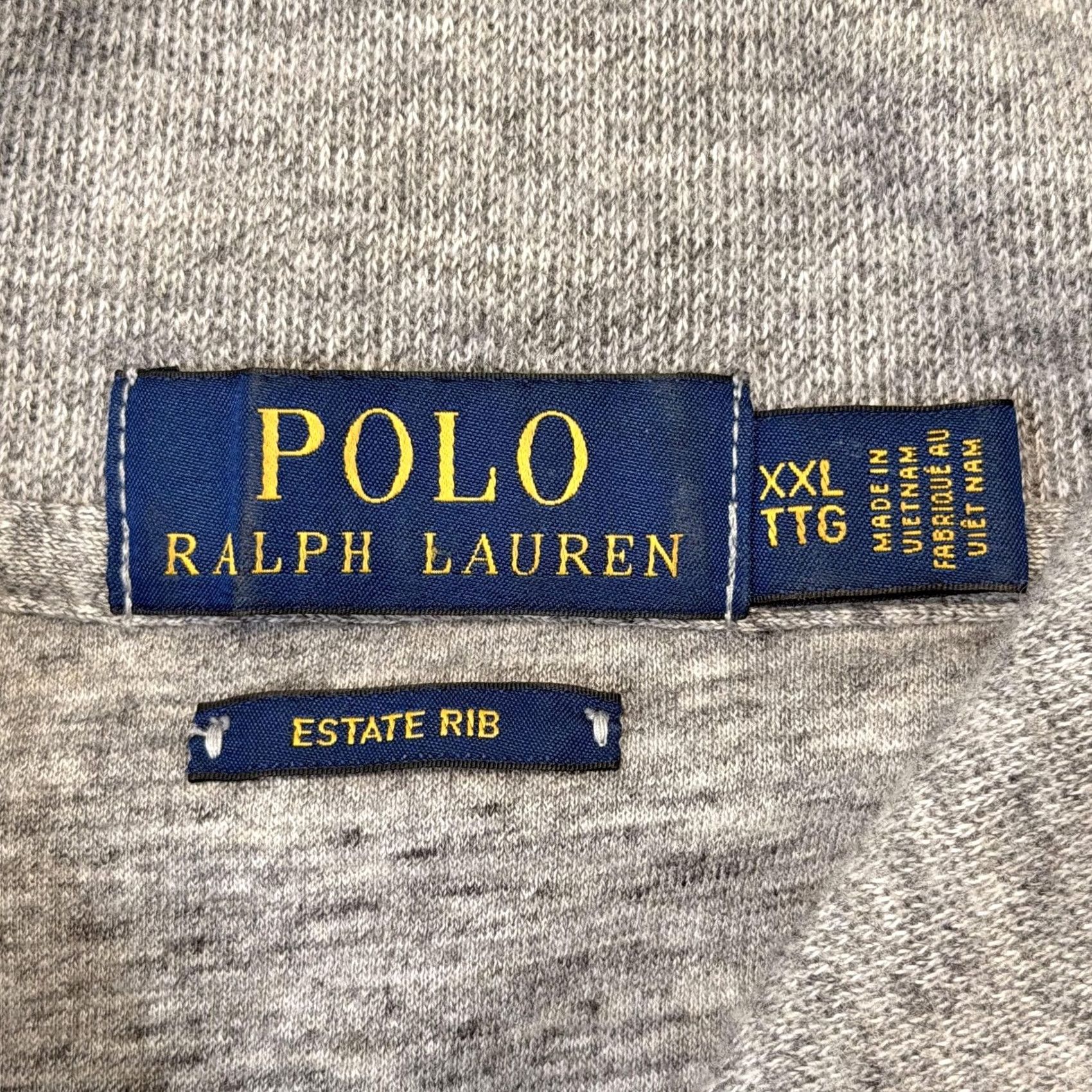 Polo Ralph Lauren Polo Ralph Lauren Sweater Mens 2XL Gray Estate Rib Shawl Collar Cotton Pullover Size US XXL / EU 58 / 5 - 7 Thumbnail