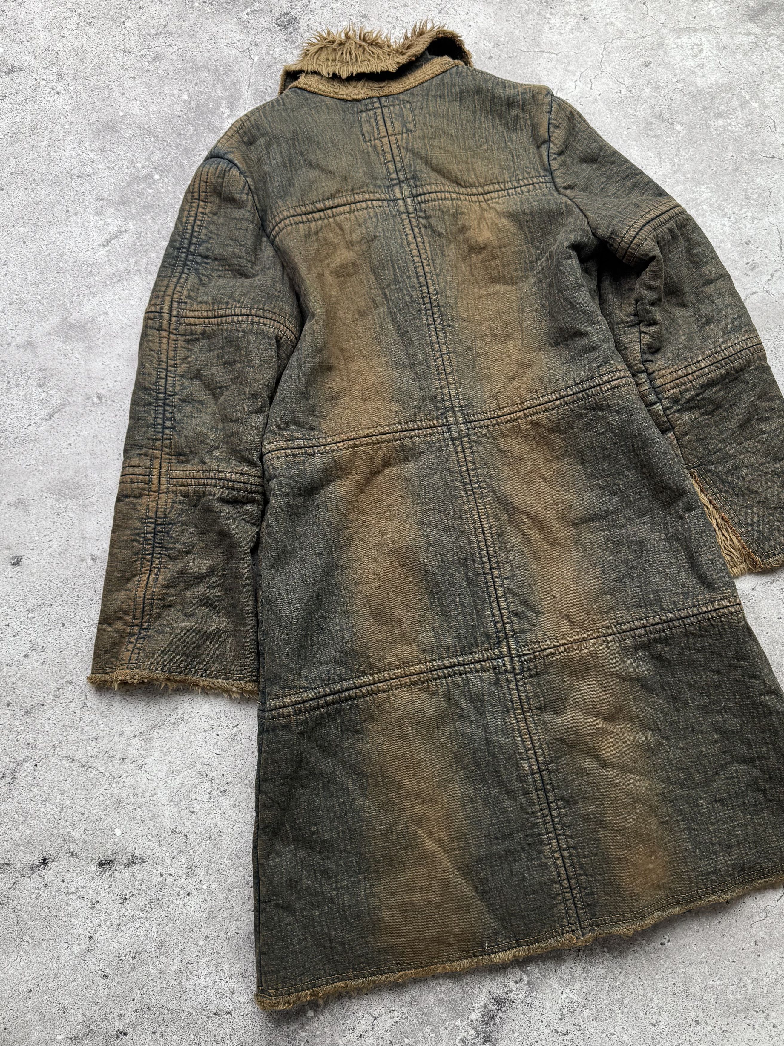 Hysteric Glamour Vintage Faded With Faux Fur Denim Coat C641(V37) Size M / US 6-8 / IT 42-44 - 9 Thumbnail