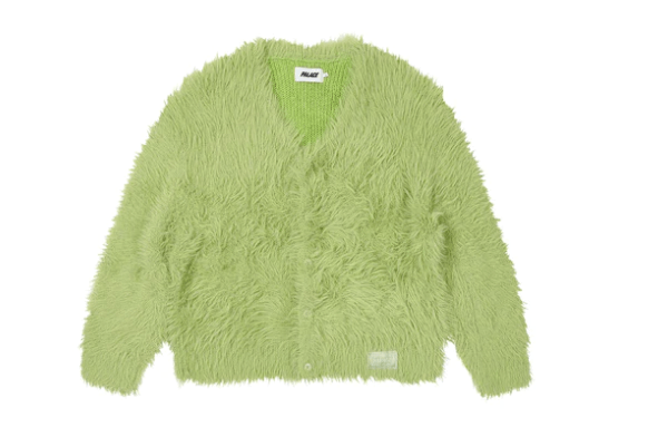 image of Palace Skateboards Yeti Cardigan Natural Green Size Small, Men's