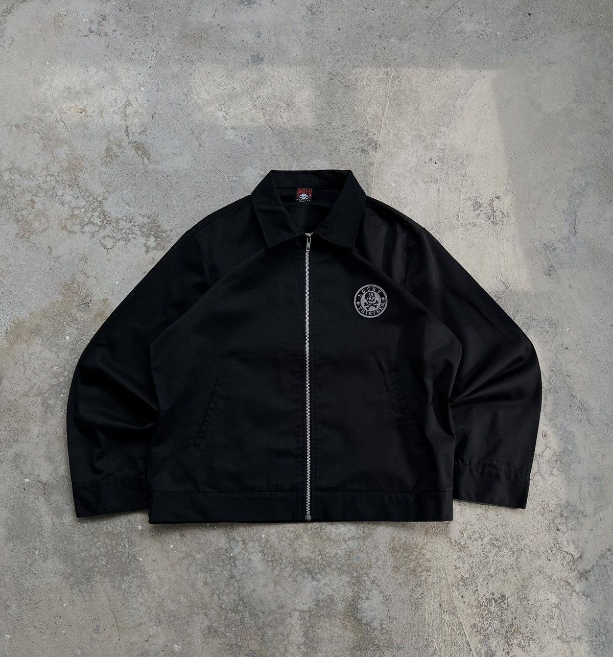 West Coast Choppers BOXY LUCKY 13 SKULL WORK JACKET EISENHOWER DETROIT STYLE Size US L / EU 52-54 / 3 - 5 Thumbnail