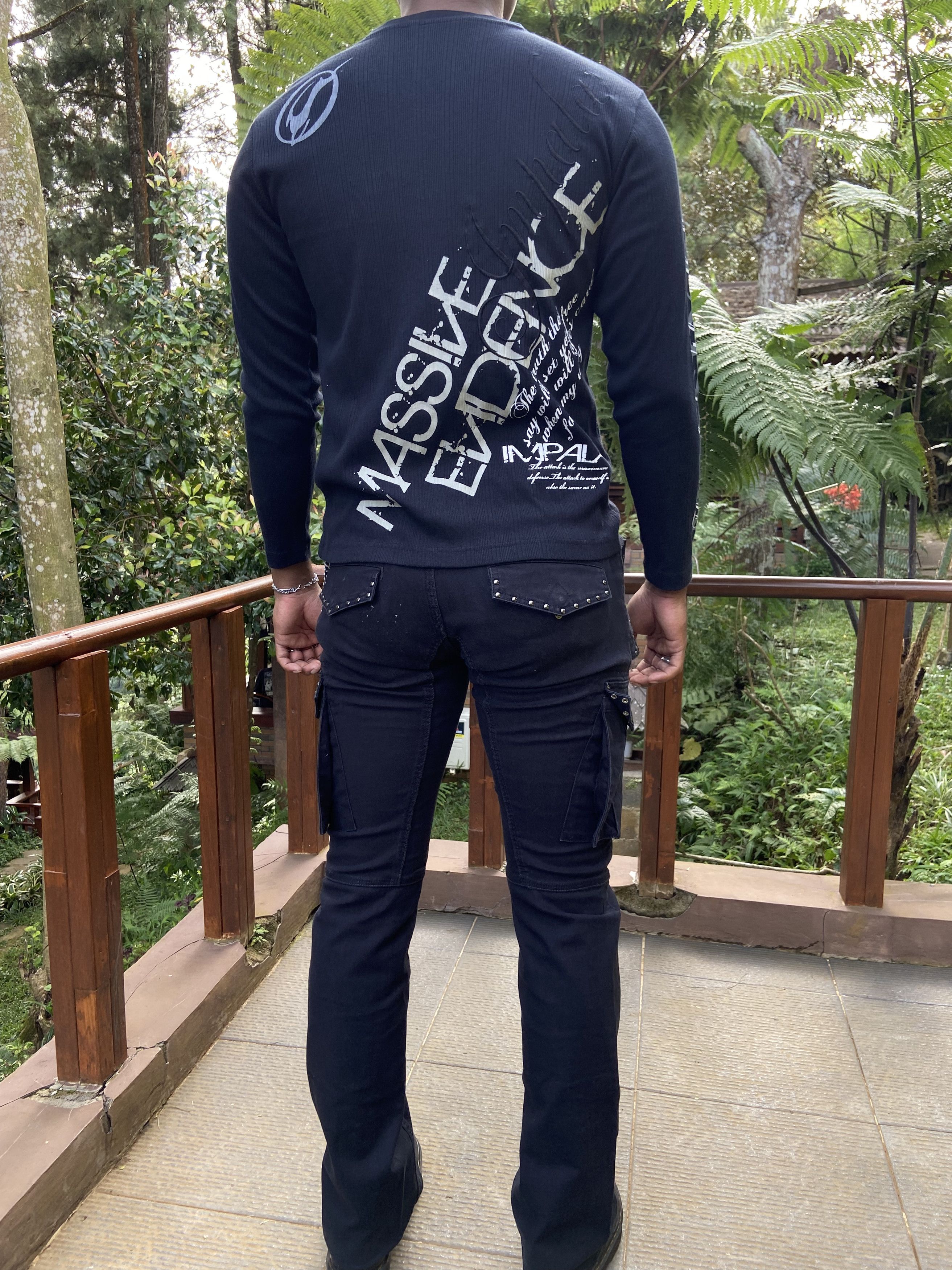 Hysteric Glamour Y2K Impala Grunge Graphic Poem LongSleeve Thermal V Neck Size US M / EU 48-50 / 2 - 9 Thumbnail