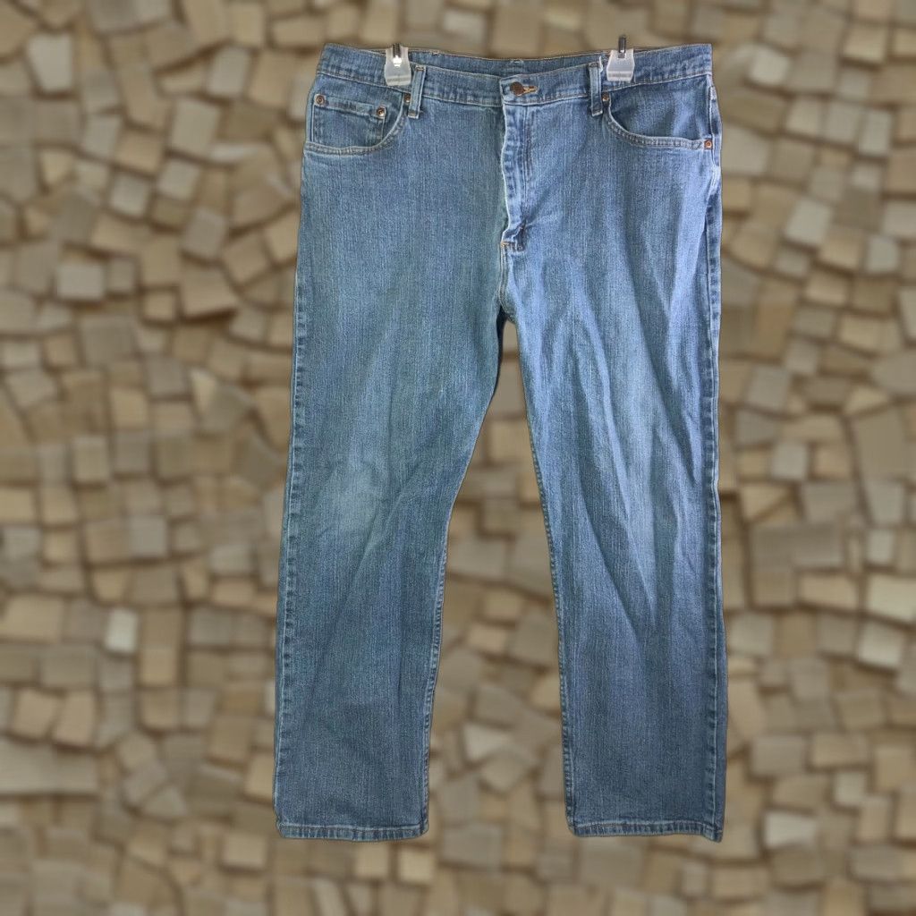 Wrangler Wrangler Jeans Regular Fit Mens 38x29 Mid Rise Straight Leg Denim Blue Jeans Size US 38 / EU 54 - 1 Thumbnail
