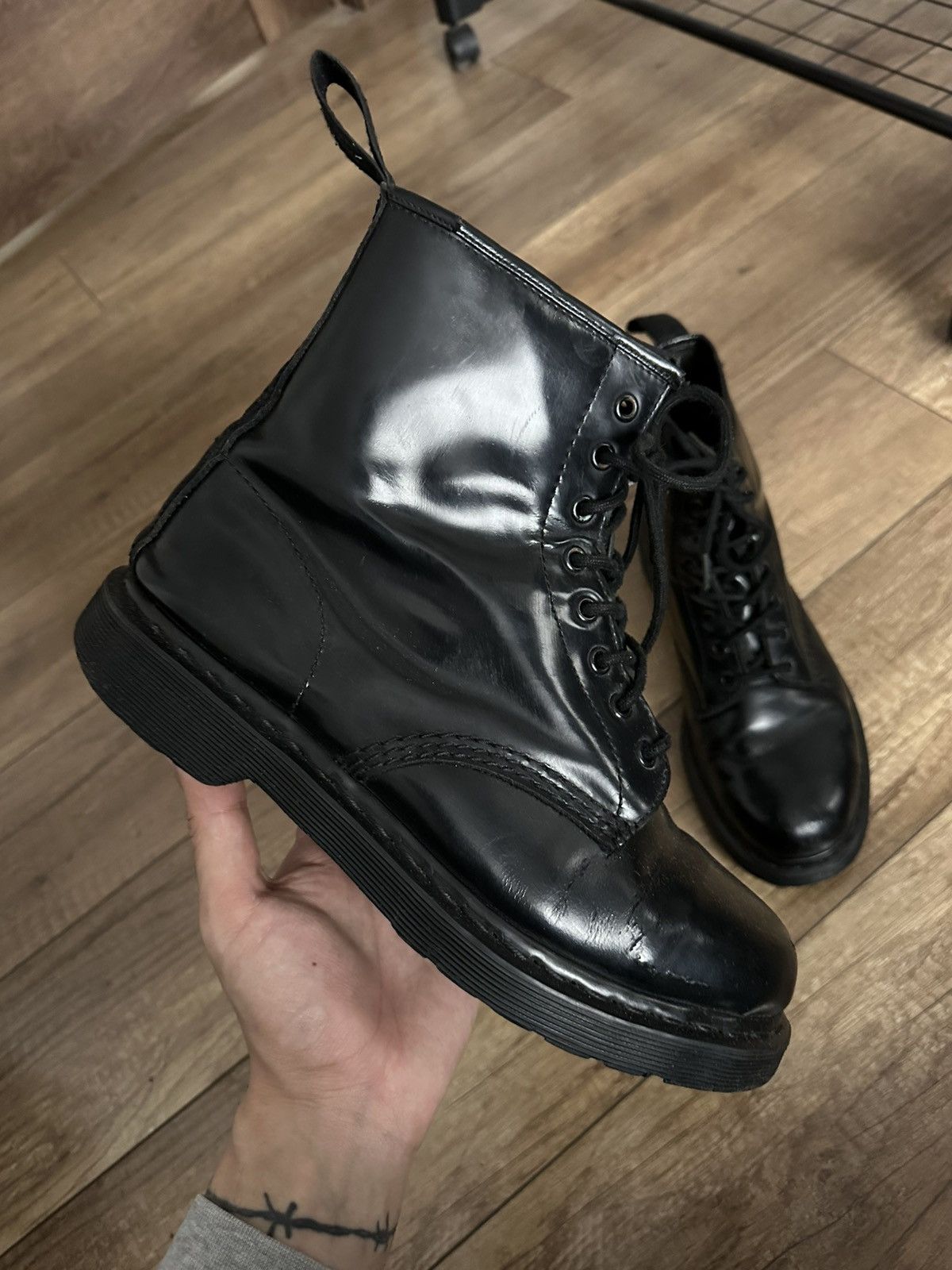 Dr. Martens Dr Martens Black Leather Boots High Top Size US 10 / EU 43 - 5 Thumbnail