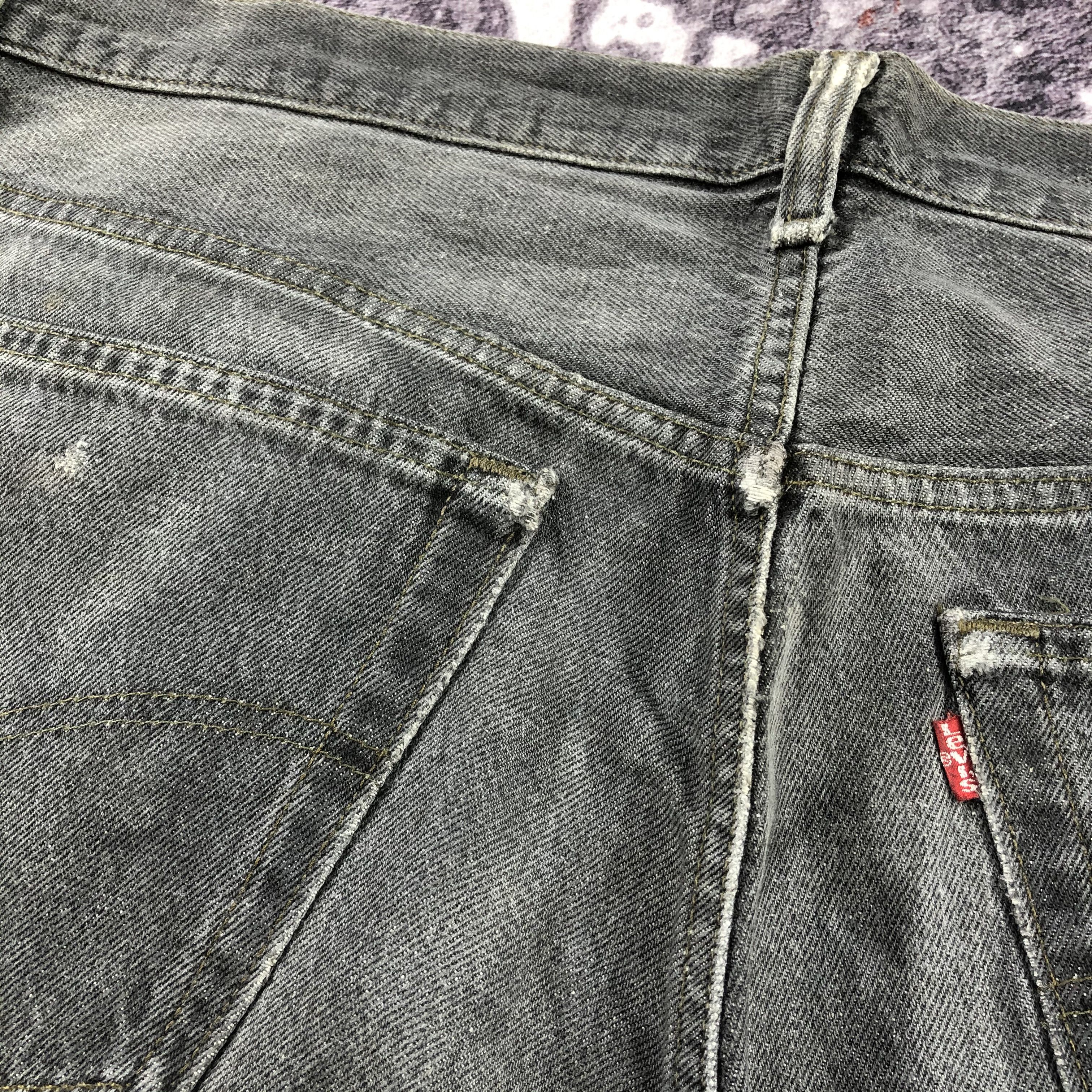 Levi's Vintage 90s Levis 501 Faded Black Jeans-JM2355 Size US 37 - 8 Thumbnail