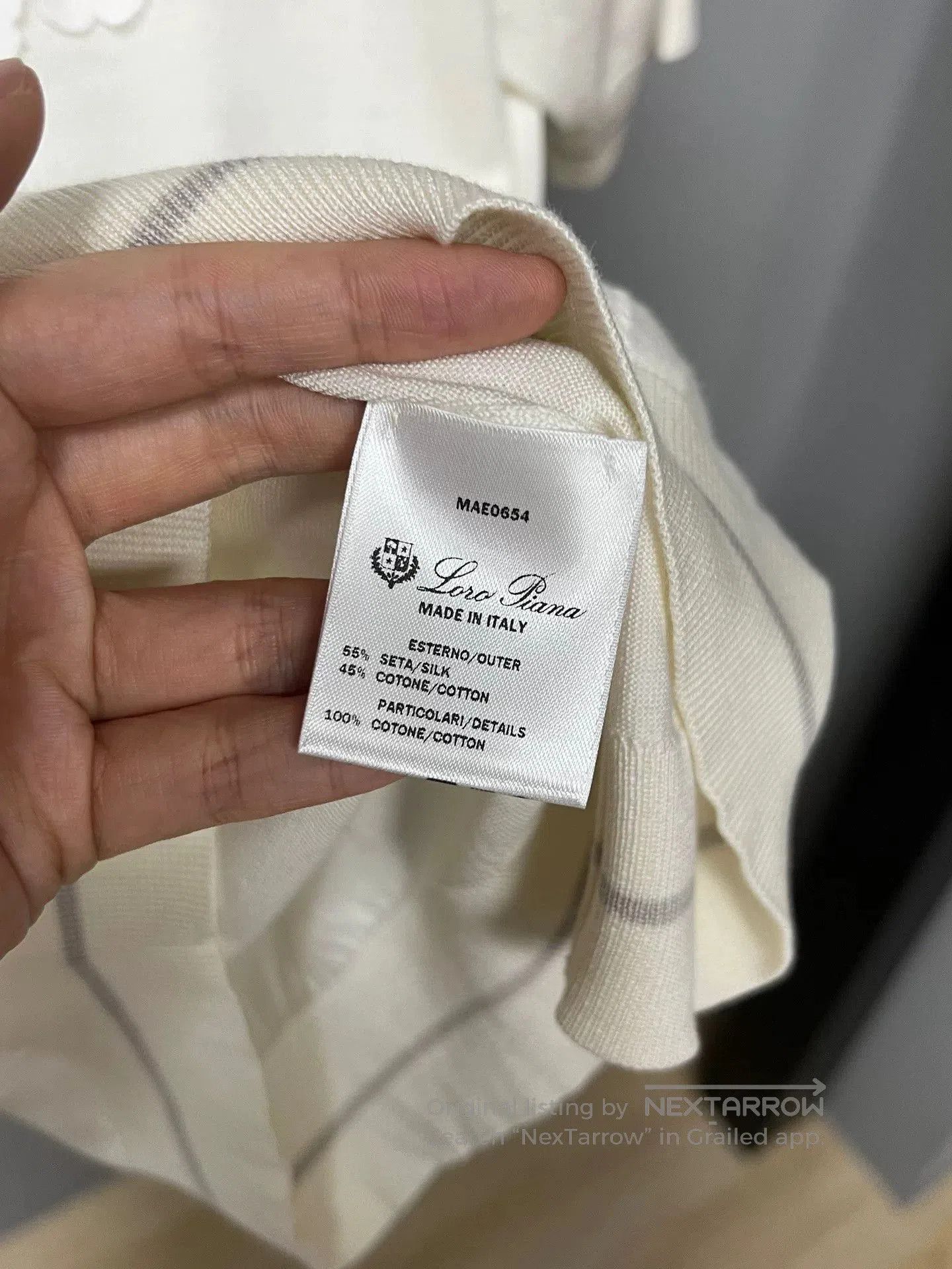 Loro Piana Loro Piana White Floral Embroidery Short Sleeve. Size L / US 10 / IT 46 - 4 Thumbnail