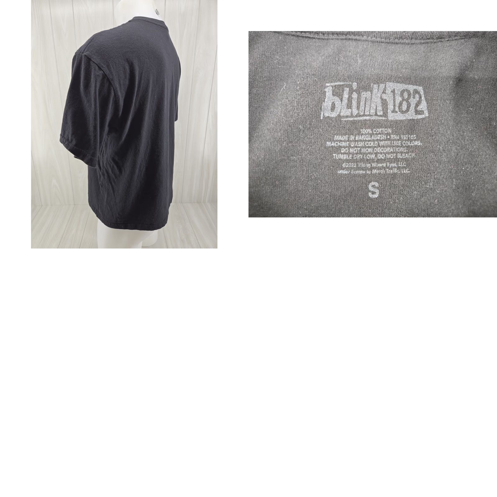 Vintage Blink 182 Radio Stereo Boombox T-Shirt Black Small Mens Women Unisex Adults Short Sleeve Crew Neck Shirt Size S / US 4 / IT 40 - 8 Thumbnail
