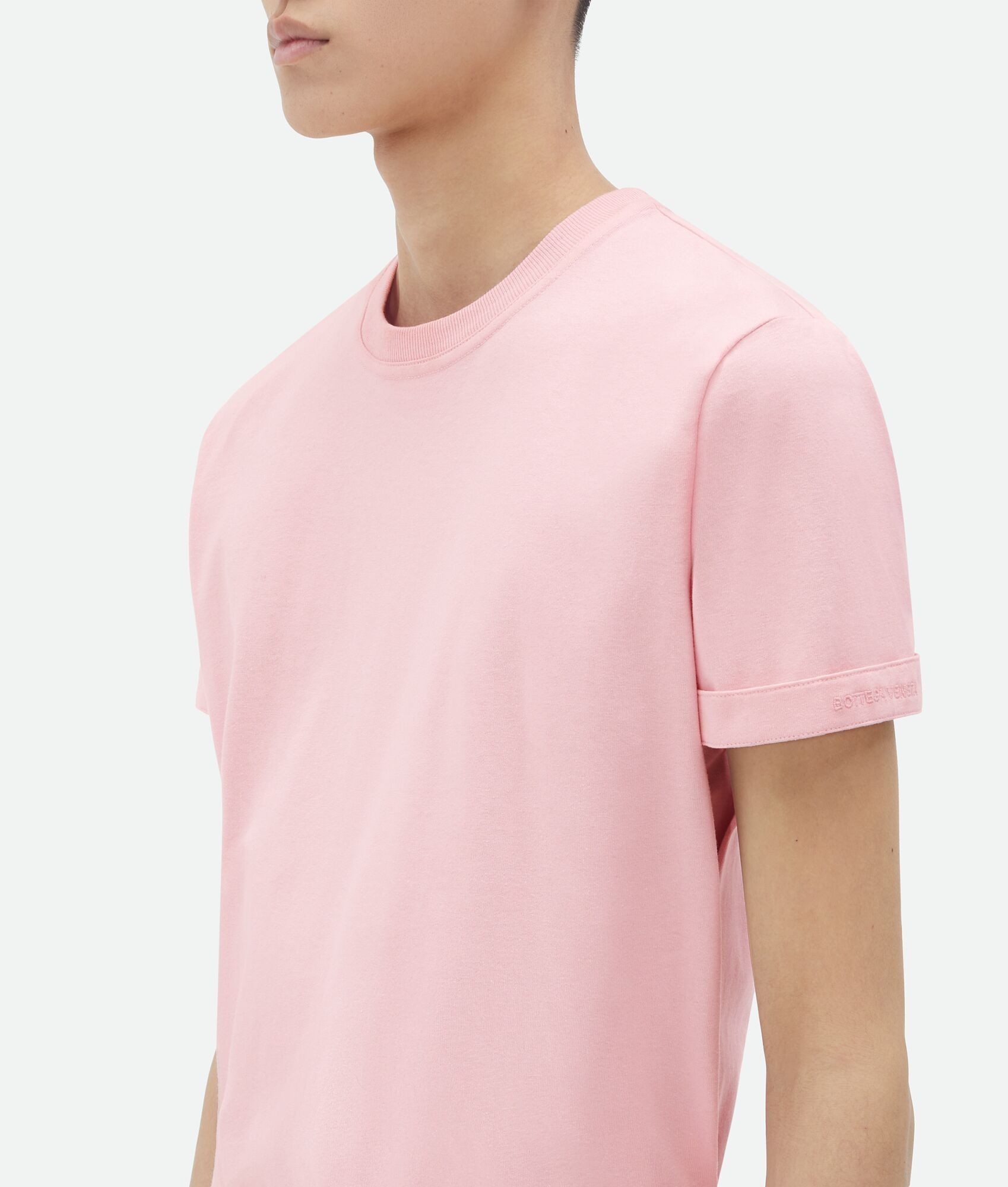 Bottega Veneta o1n1vont0125 Light Cotton T-Shirt in Light Pink Size US XL / EU 56 / 4 - 4 Thumbnail