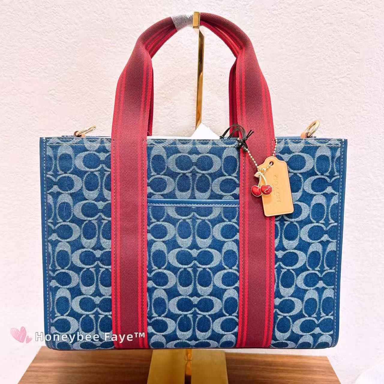 Coach NWT Coach Smith Tote Bag In Signature Denim CY698 Size ONE SIZE - 1 Thumbnail
