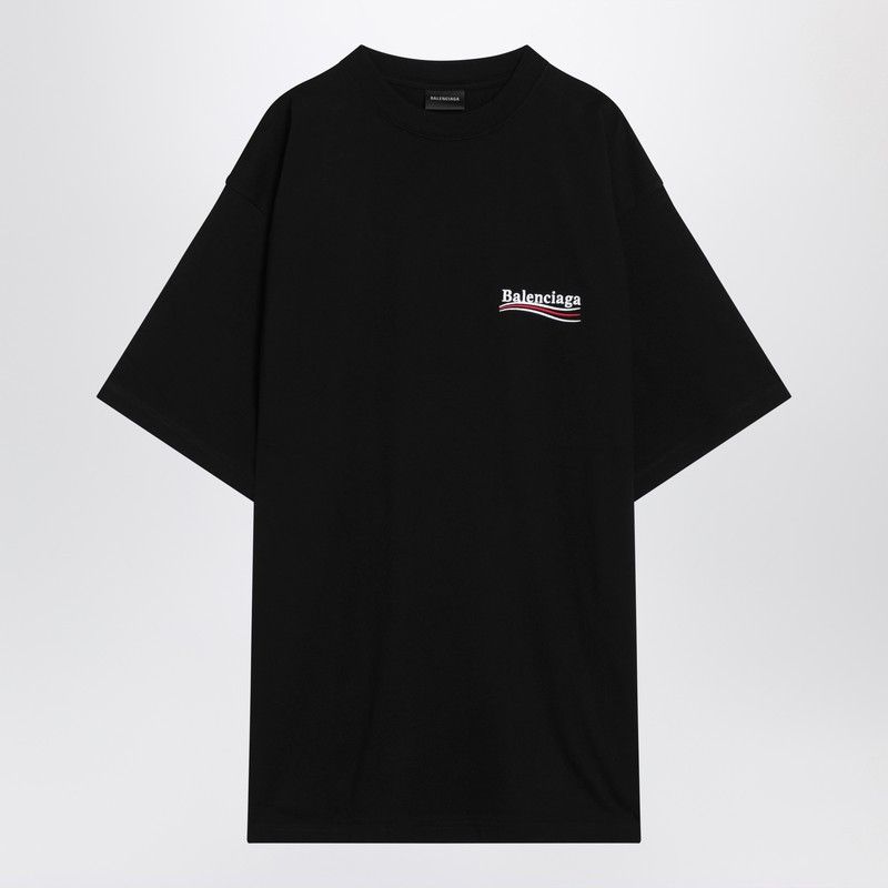 Tシャツ・カットソー Balenciaga Over T-Shirt Political Campaign Dirty Black Balenciaga Over T-Shirt Political Campaign Dirty Black