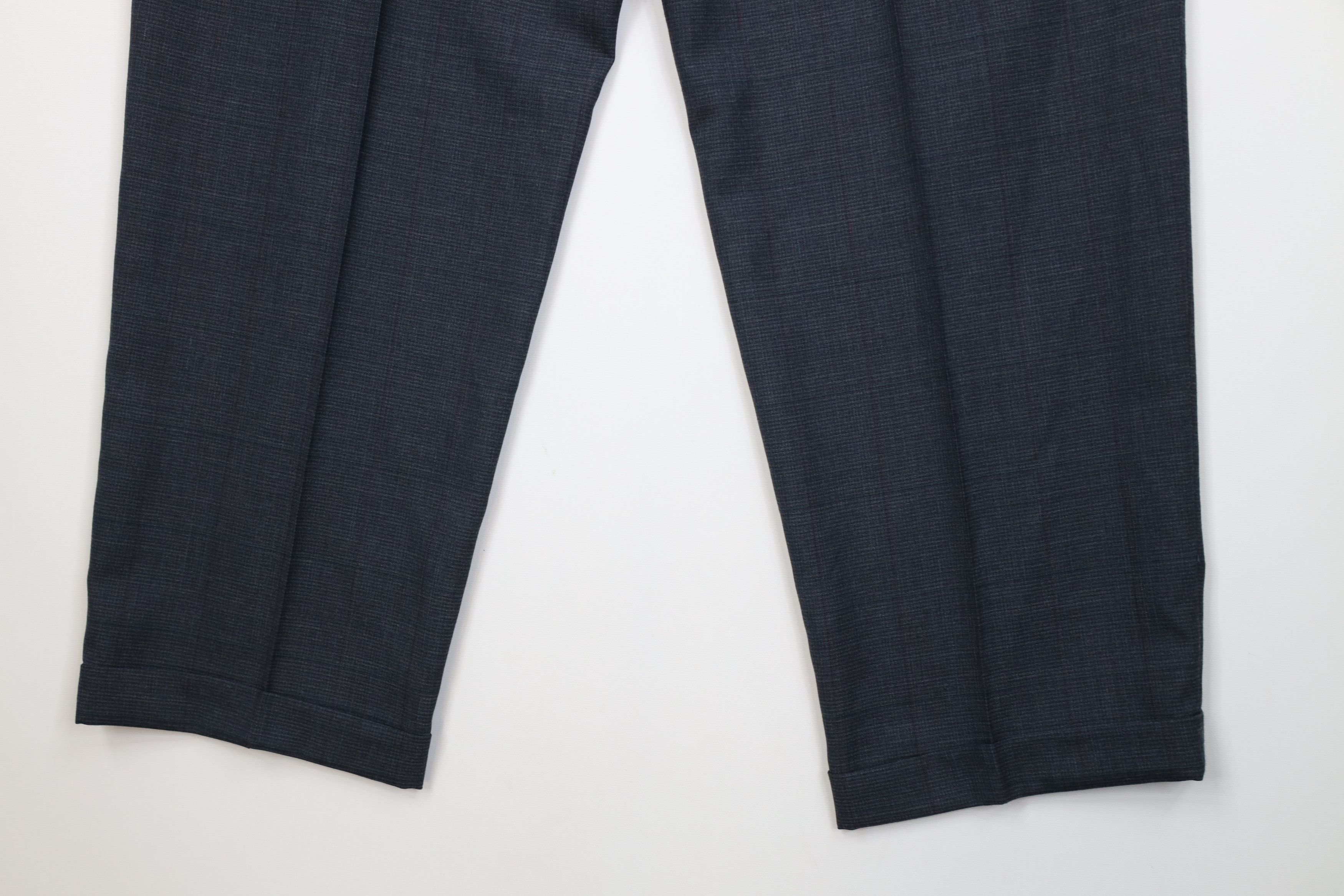 Vintage Vintage 70s Knit Wide Leg Chino Pants Houndstooth Plaid USA Size US 38 / EU 54 - 14 Thumbnail