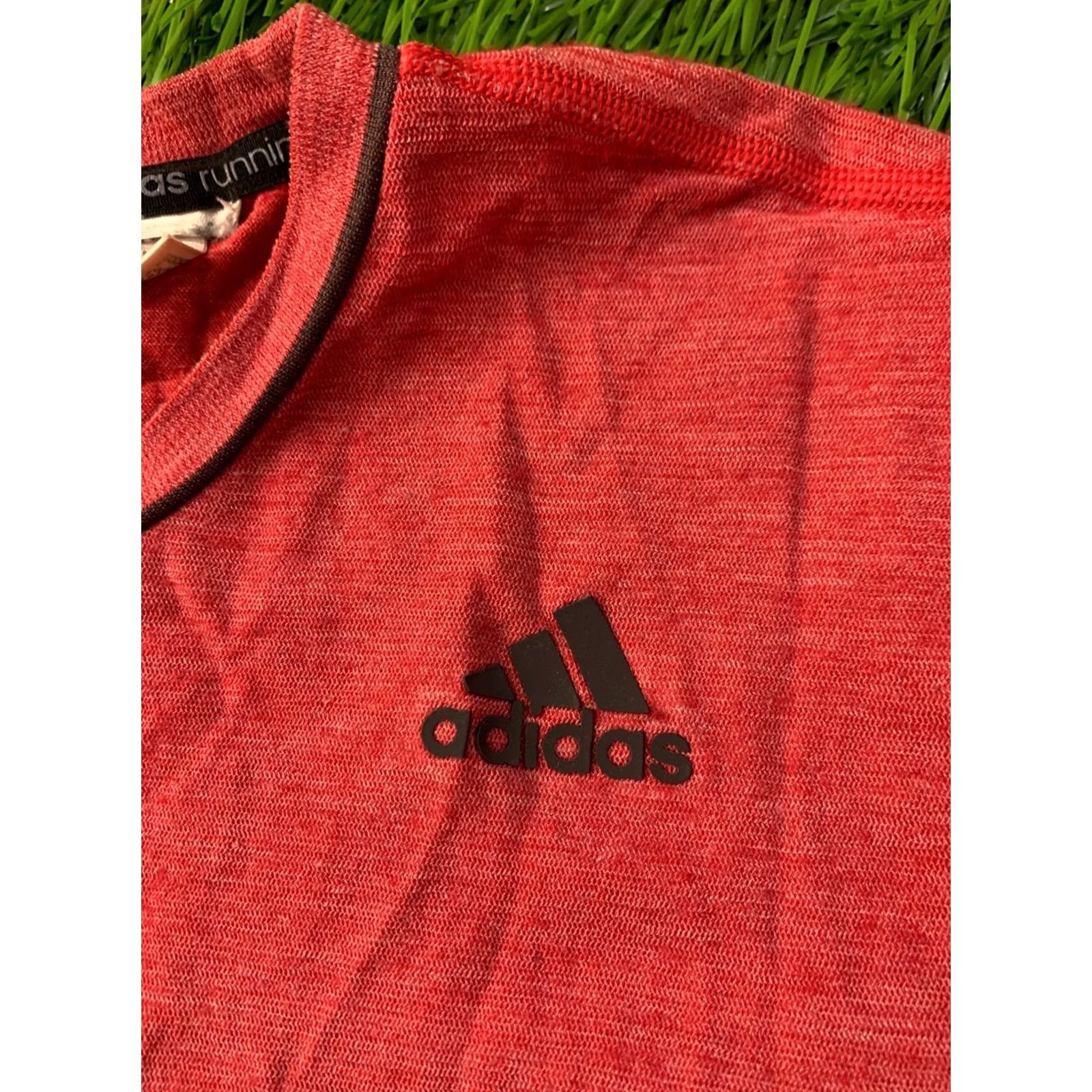 Adidas ADIDAS RUNNING T-SHIRT MEN Shirt Jersey Short Sleeve M Red and Gray 2016 Running Performance Size US M / EU 48-50 / 2 - 3 Thumbnail