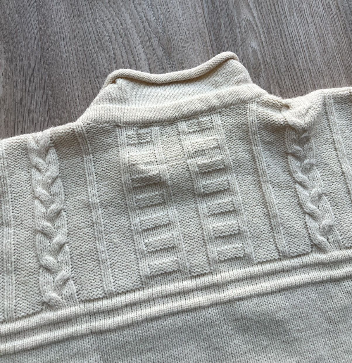 Diesel × Vintage Vintage Diesel Cable Knit Sweater Big Center Logo Size US M / EU 48-50 / 2 - 10 Thumbnail