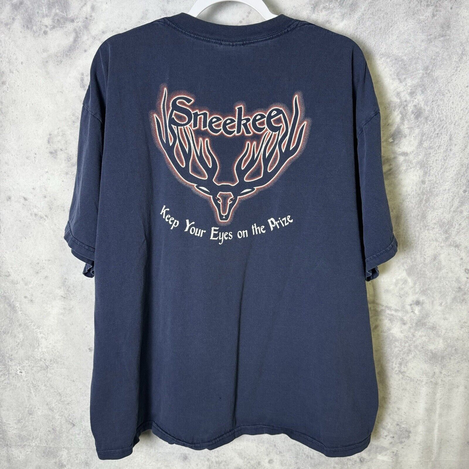 Vintage Vintage Sneekee Hunting T Shirt Mens 2XL Blue Y2k Short Slee Size US XXL / EU 58 / 5 - 2 Thumbnail