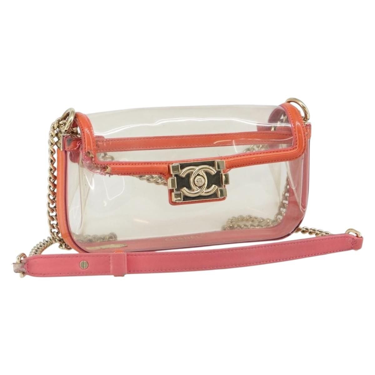 Chanel Chanel Chain Shoulder Bag Vinyl Clear Gold CC Size ONE SIZE - 1 Thumbnail