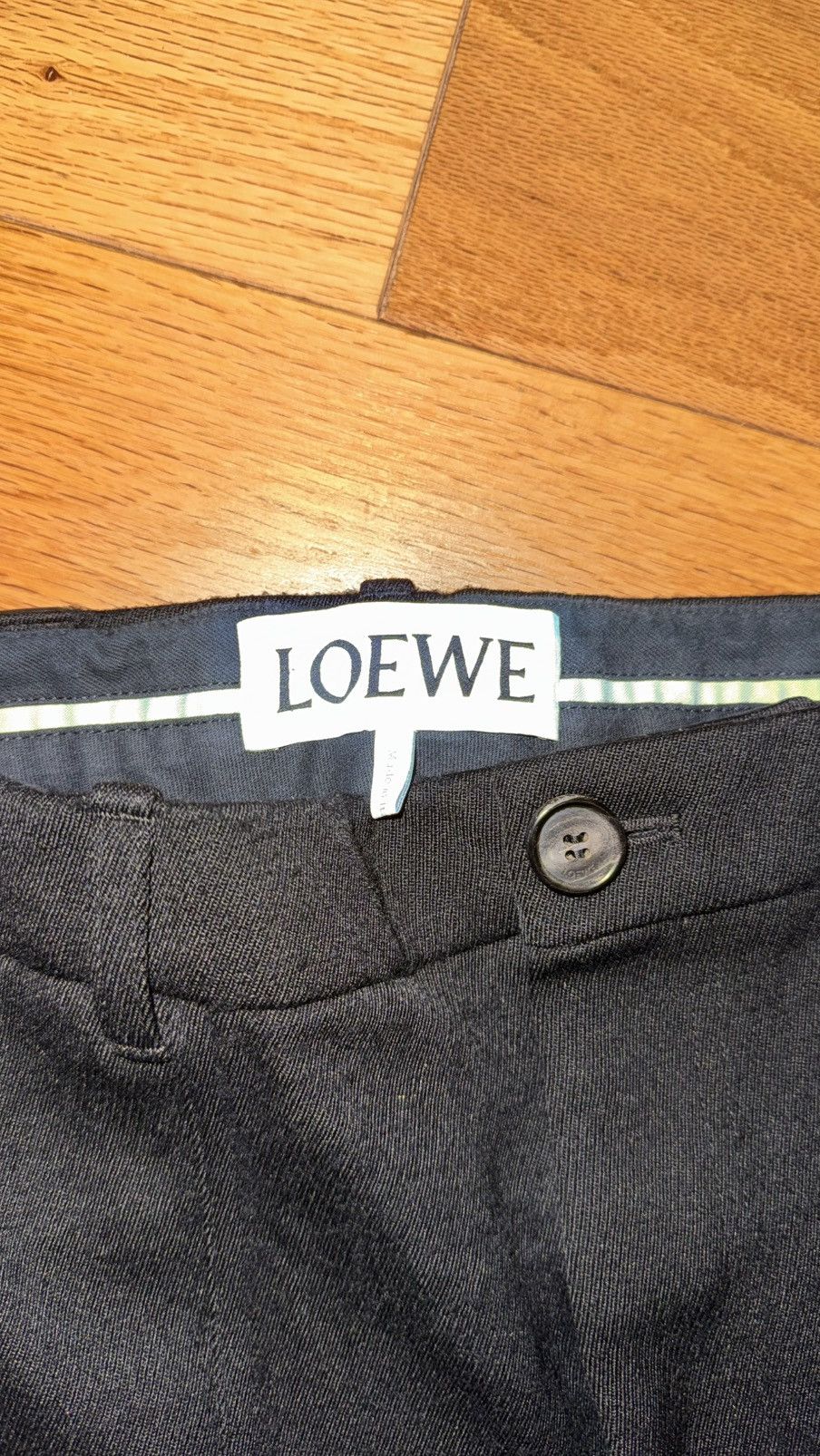 Loewe Loewe Wool Trousers with Leather Details Size US 39 - 3 Thumbnail