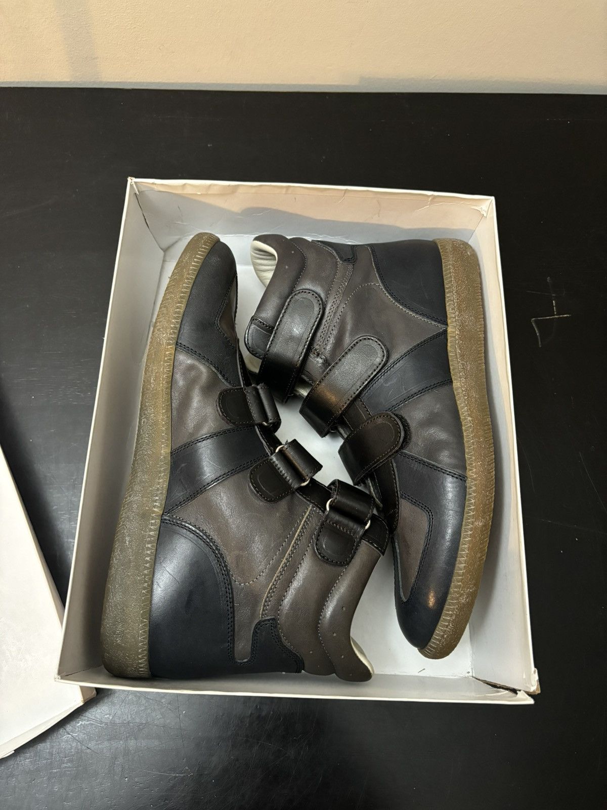 Maison Margiela Maison Margiela GAT Replica Strap High Leather Sneakers Size US 9 / EU 42 - 10 Thumbnail
