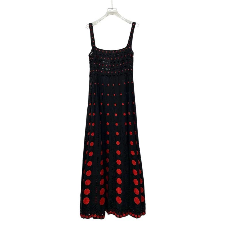 Dior Dior Black polka dot full-printed cotton strap dress Size XS / US 0-2 / IT 36-38 - 2 Thumbnail