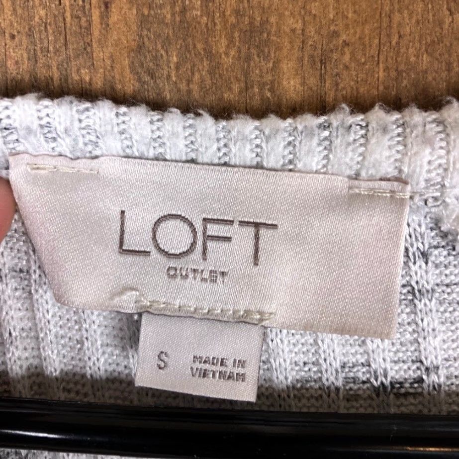 Loft LOFT Womens Sweater Gray V Neck Long Sleeve Pullover Casual Stretch Small Size S / US 4 / IT 40 - 6 Thumbnail